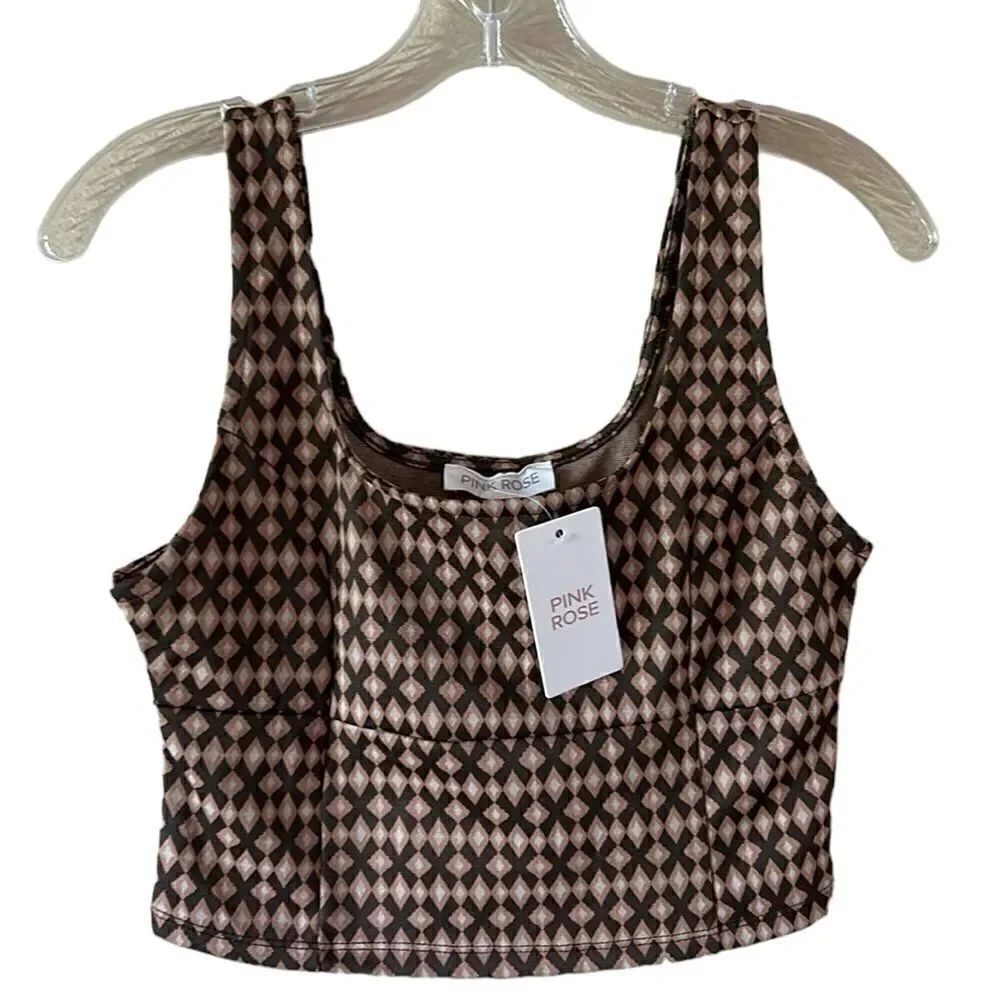 NEW Pink Rose Crop Top